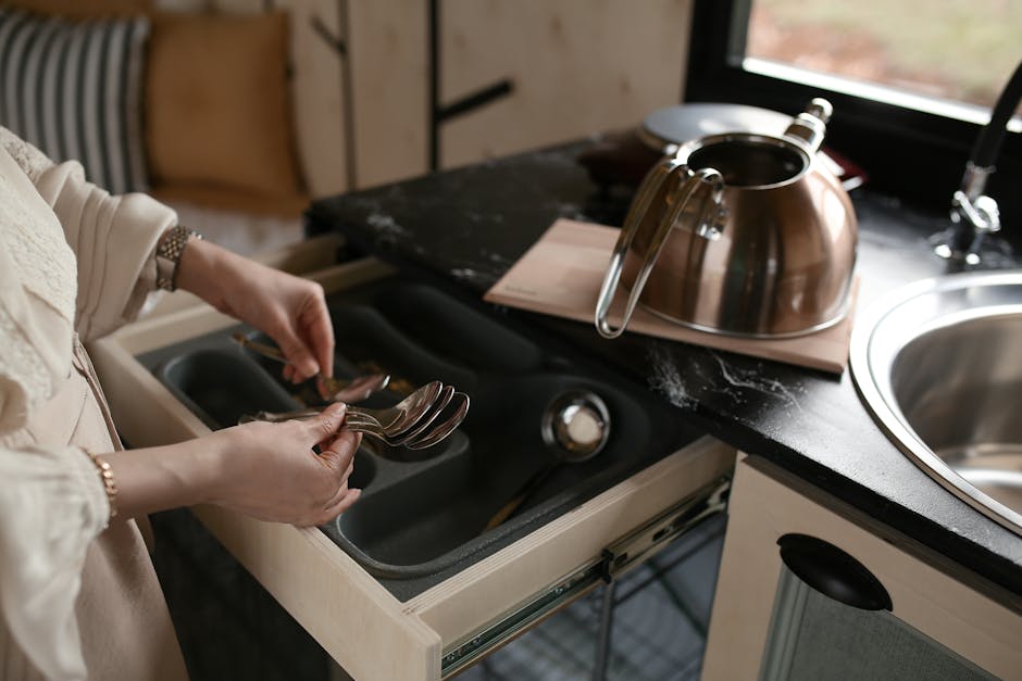 organizadores para cajones de cocina en bambú resistente
